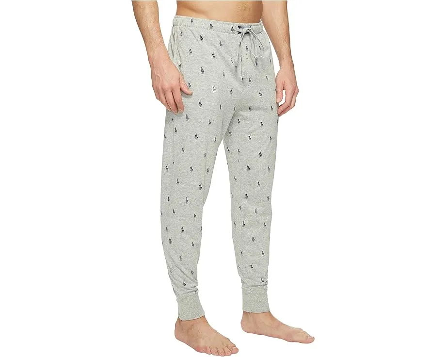 Пижамные джоггеры All Over Pony Player Knit Sleepwear от Polo Ralph Lauren из хлопкового трикотажа