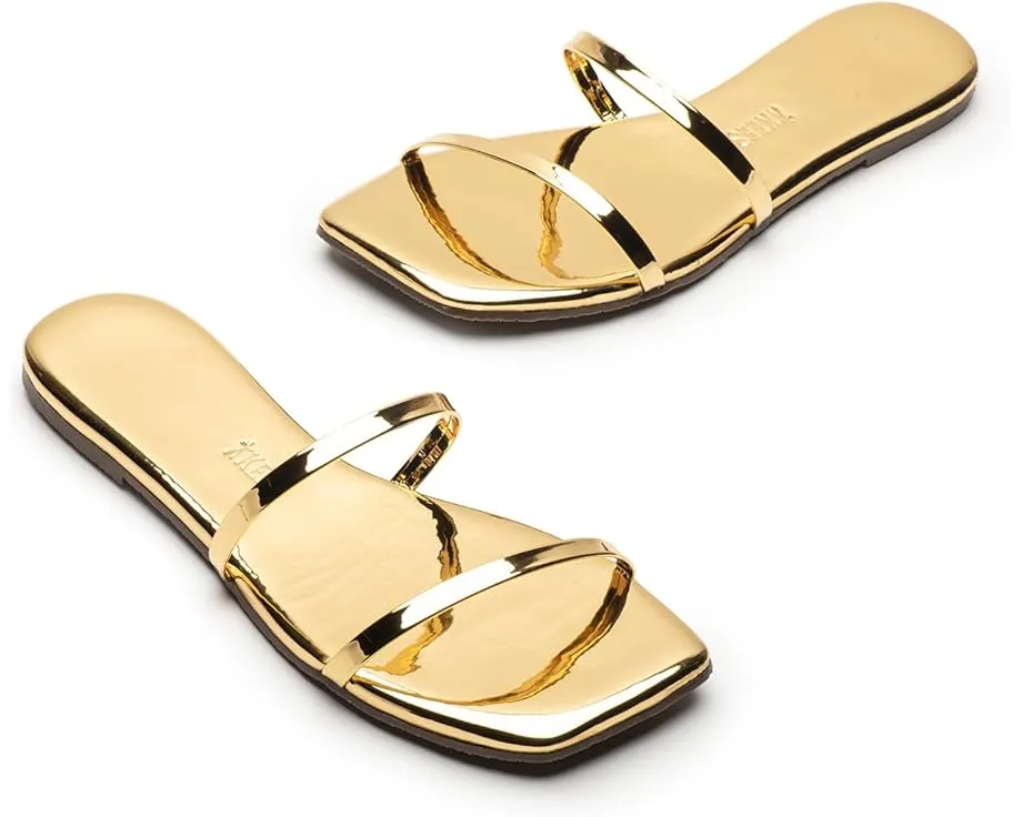 Блестящие босоножки TKEES Gemma с открытым квадратным носком