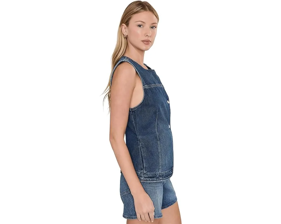 Джинсовый жилет Free People Maris Denim на пуговицах