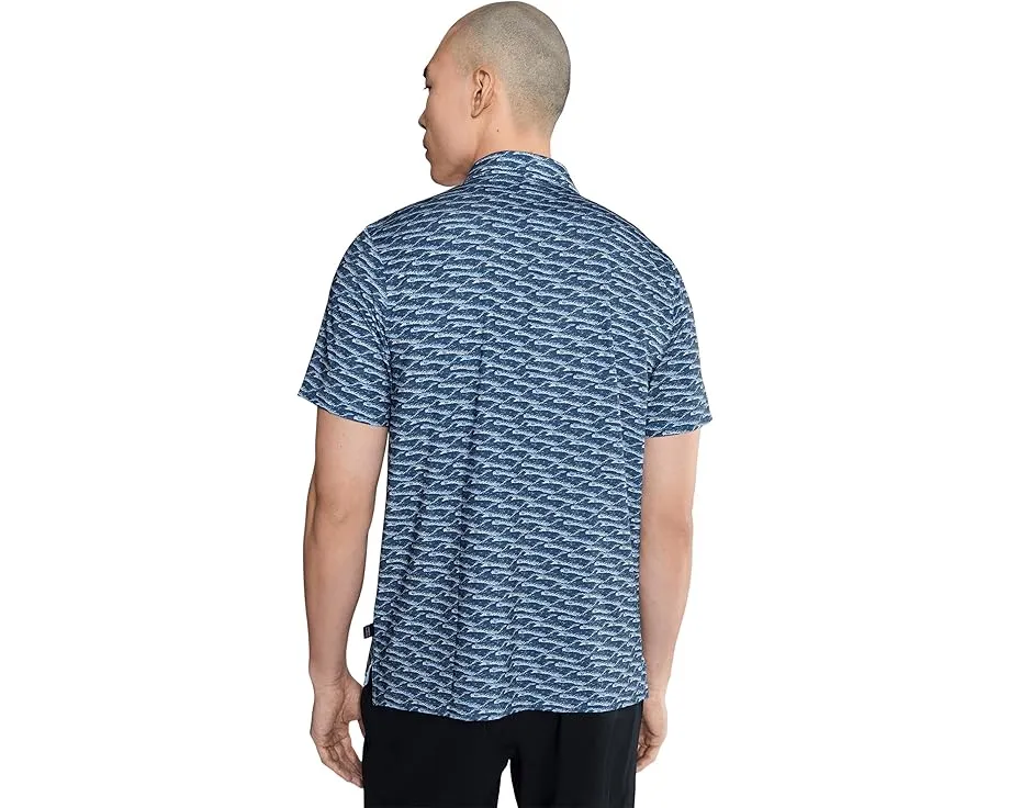 Праздничная поло Comfort Stretch Performance с принтом и коротким рукавом