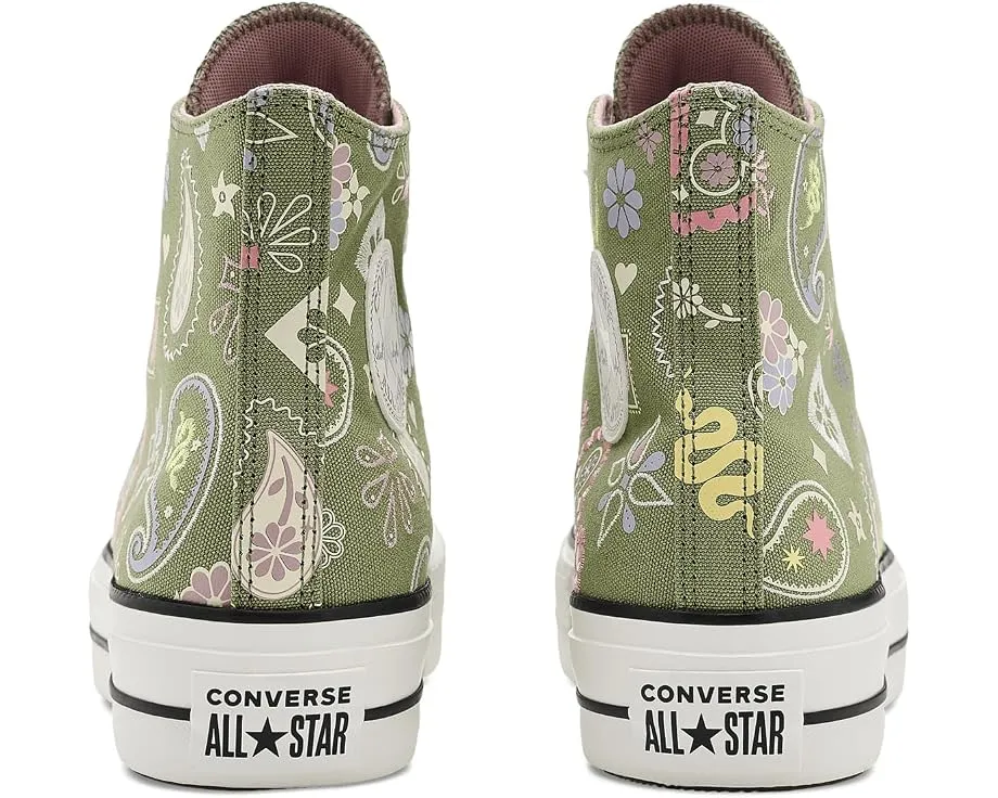 Кеды Converse Chuck Taylor All Star Lift Platform Paisley Pop с принтом
