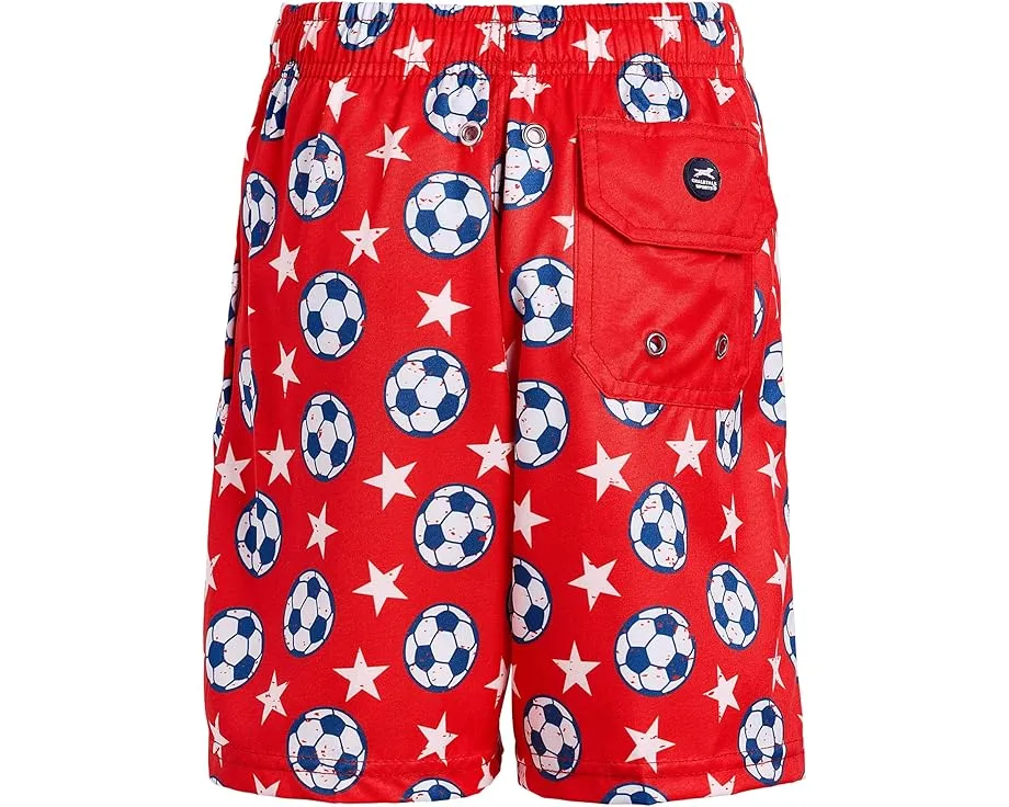 Детские плавки Soccer Swim Trunks от ChalkTalk SPORTS с футбольным дизайном