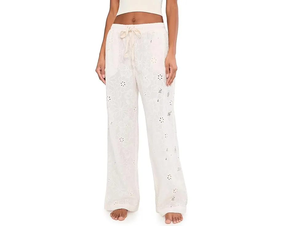 Штаны Free People Day Drift с цветочной вышивкой и широким кроем