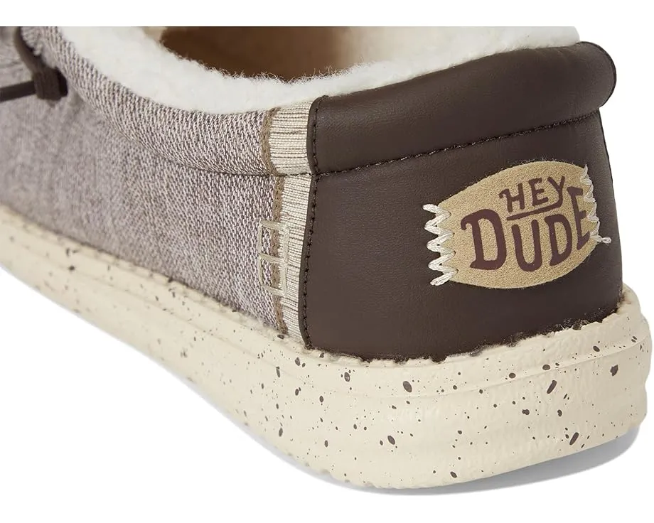 Детские лоферы Hey Dude Kids Wally Heathered Cozy с утепленным верхом и стелькой ЭВА
