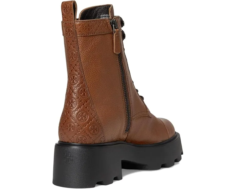 Ботинки Tory Burch Monogram Lug с миндалевидным носком и шнуровкой