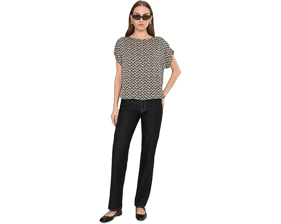 Футболка NIC+ZOE Lacy Diamonds с блестящей отделкой и запахом на спине