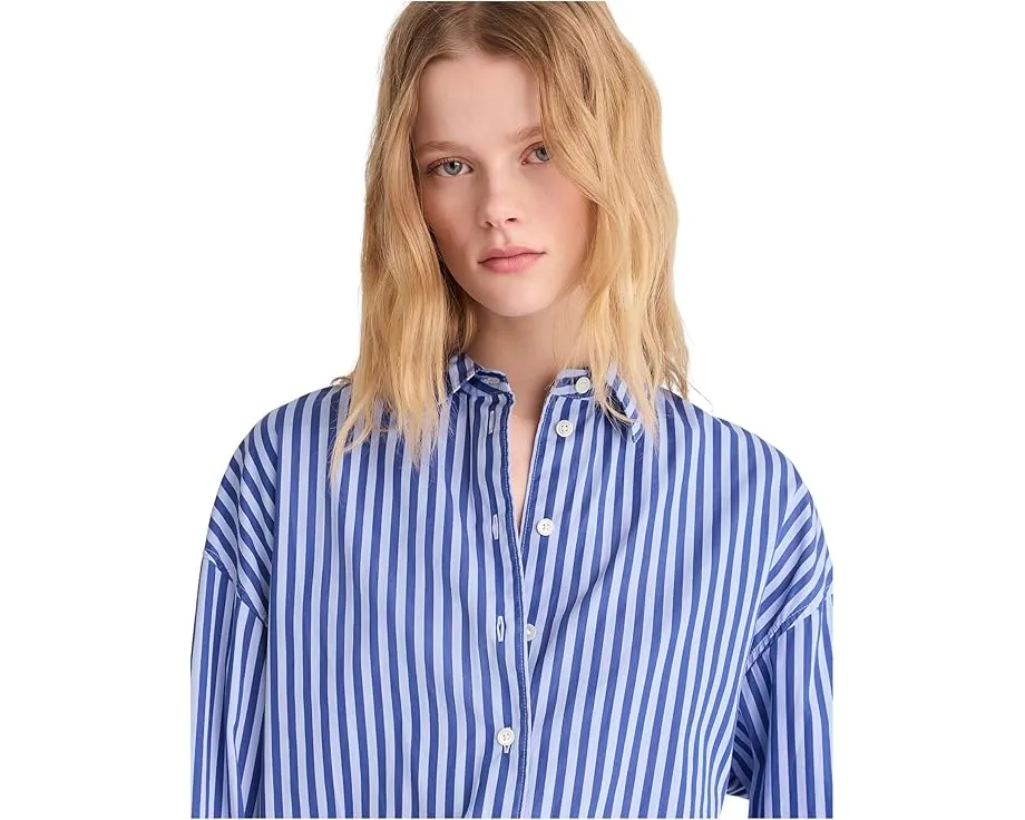 Madewell рубашка с кулиской из поплина на пуговицах