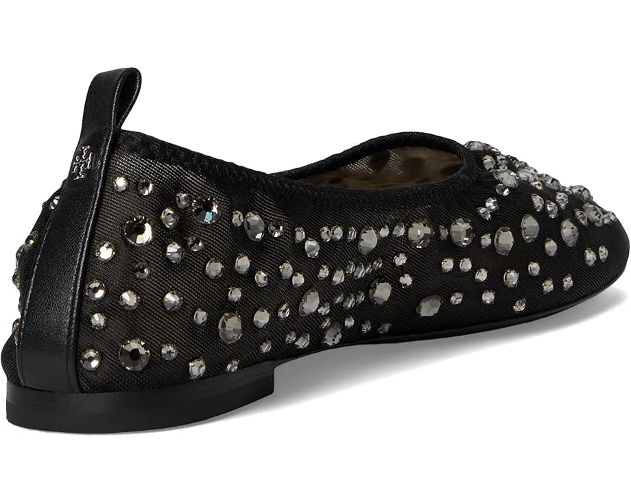 Балетки Tory Burch Crystal Ballet с кристаллами и эластичным краем