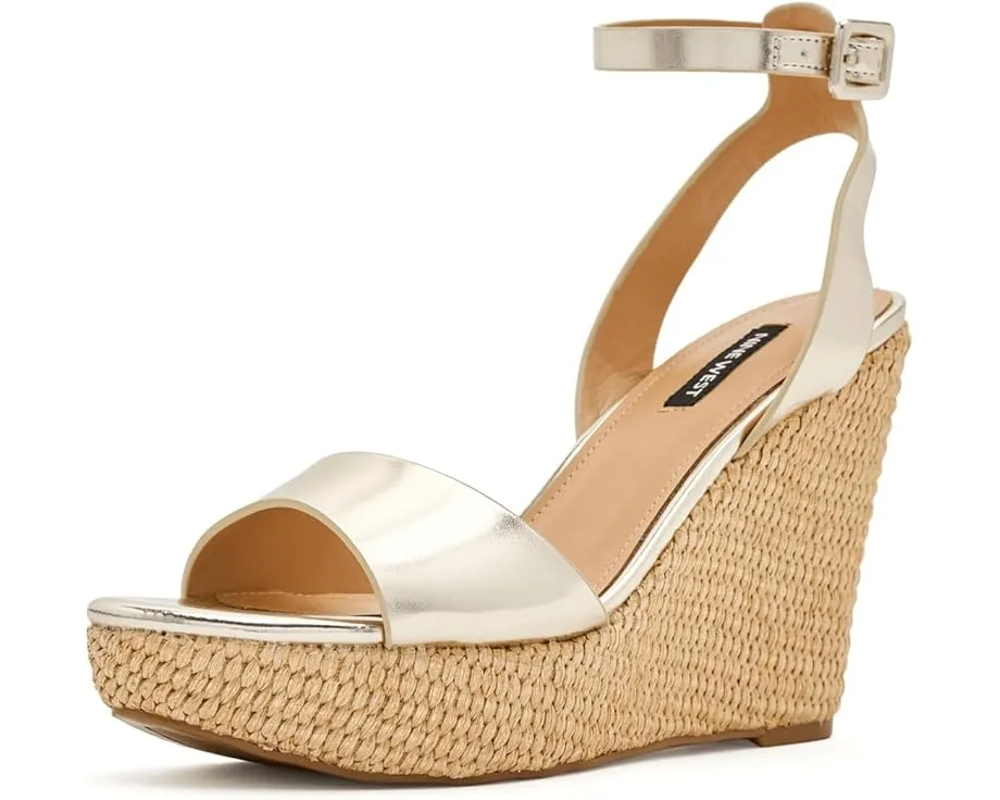 Босоножки Nine West Hanlow на танкетке черные