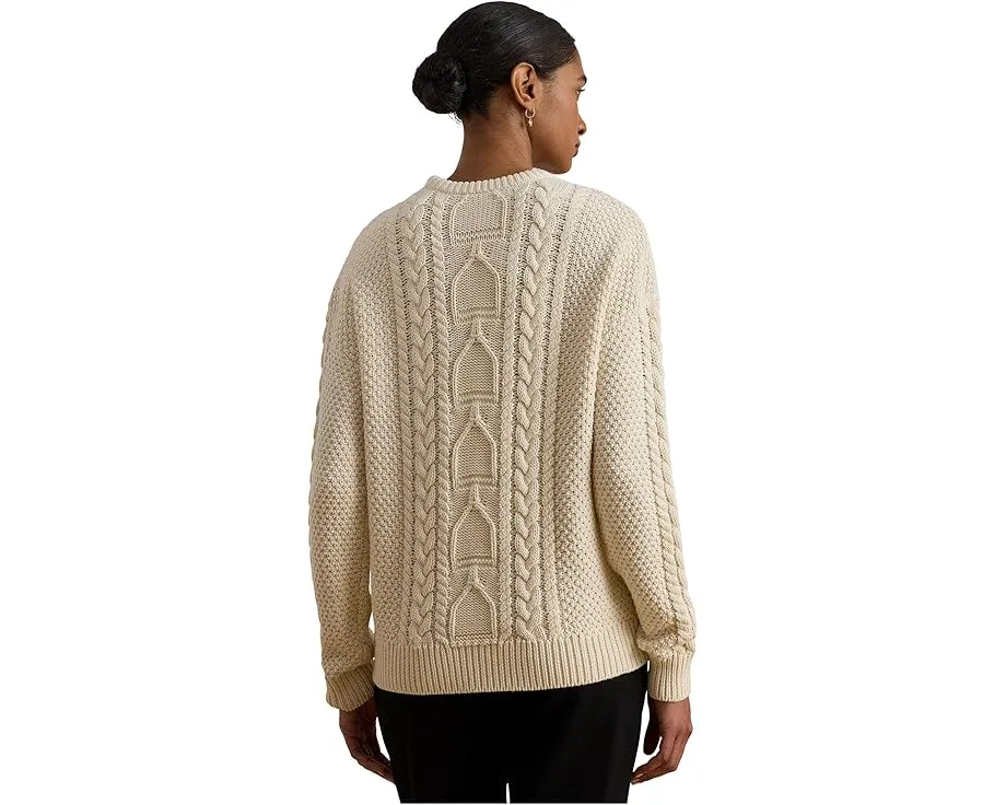 Свитер Lauren Ralph Lauren из хлопка крупной вязки с круглой горловиной