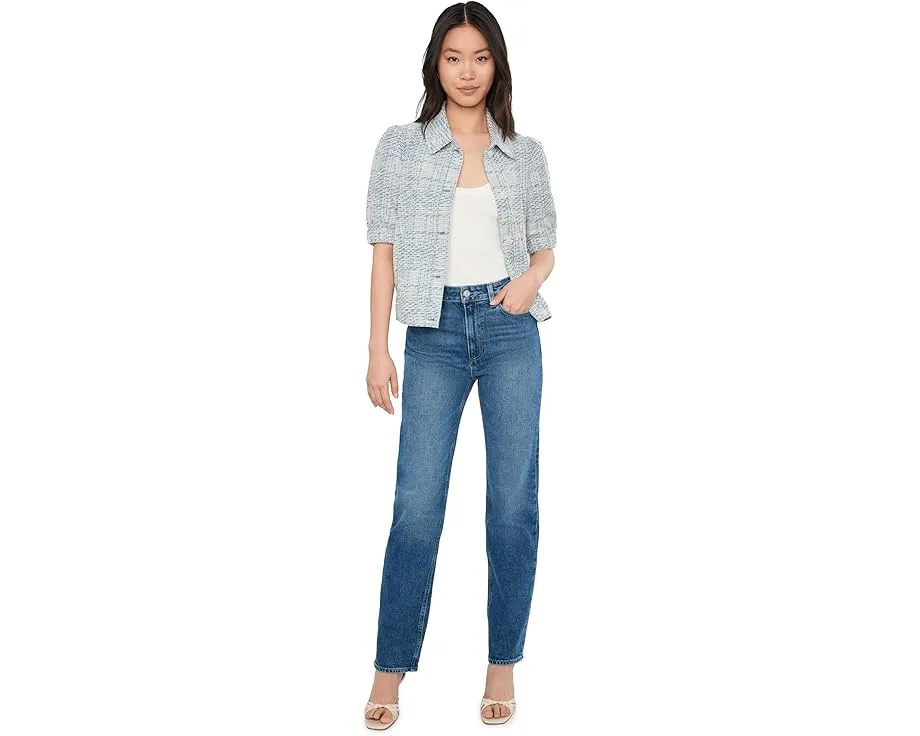 Короткий жакет Liverpool Los Angeles с рукавами-фонариками и клетчатым принтом