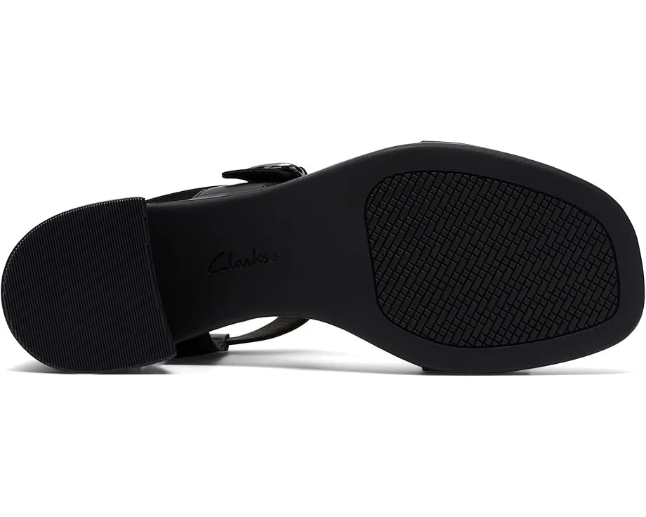 Сандалии Jaylan Sol Clarks на квадратном каблуке с ремешками и стелькой Ultimate Comfort