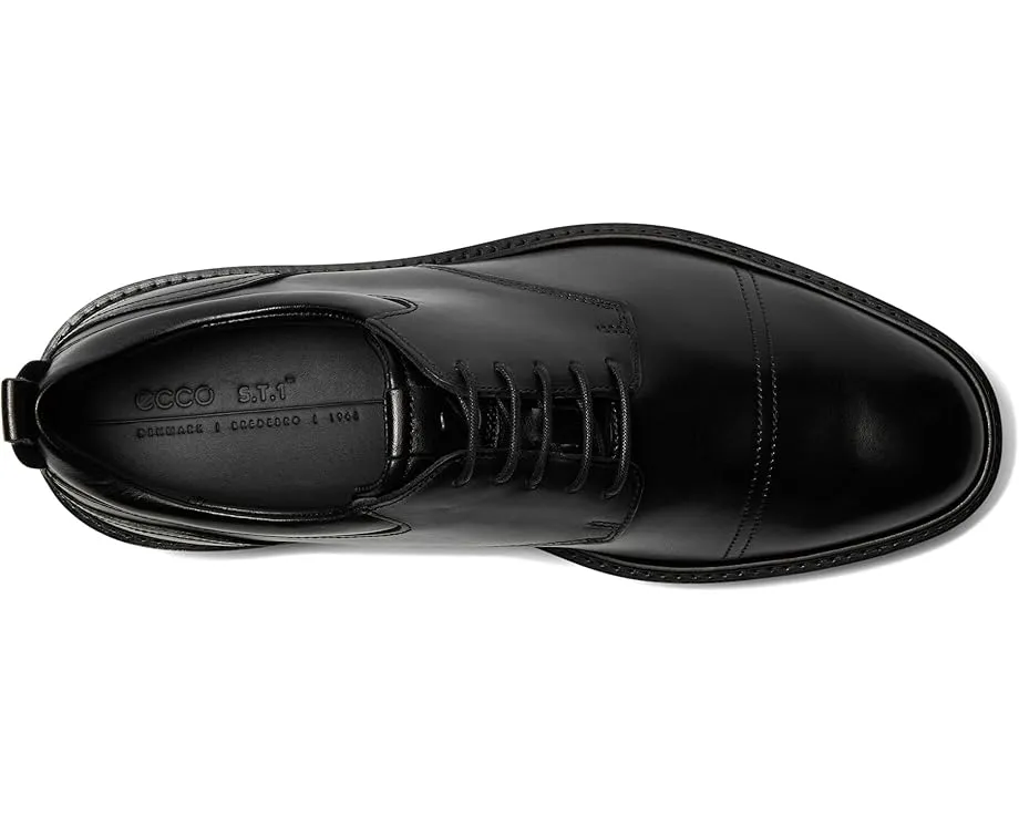 Туфли ECCO ST.1 Hybrid Cap Toe Oxford на шнуровке черные