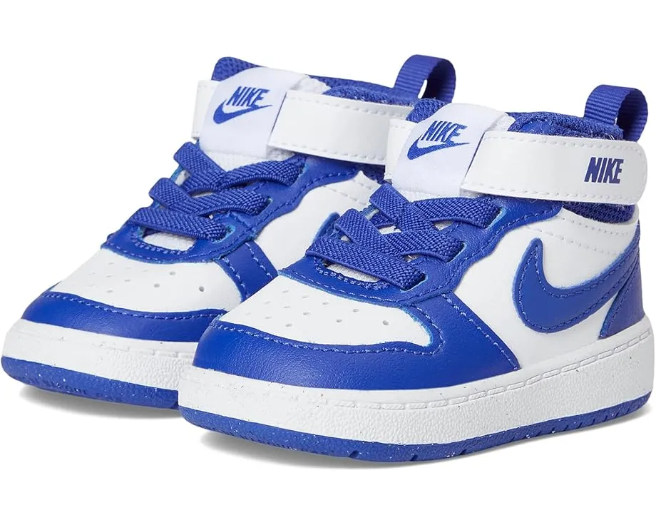 Детские кроссовки Nike Court Borough Mid 2 с застежкой на липучке из кожи