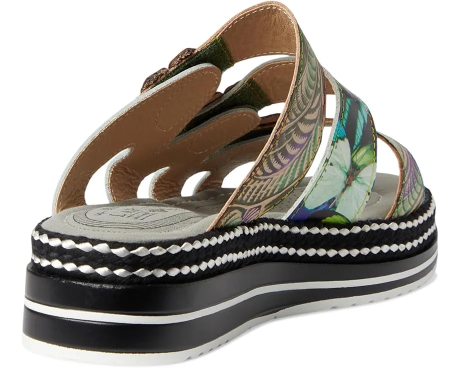 L'Artiste by Spring Step Сандалии Naomi-Monarch с принтом бабочек и клиновидным каблуком