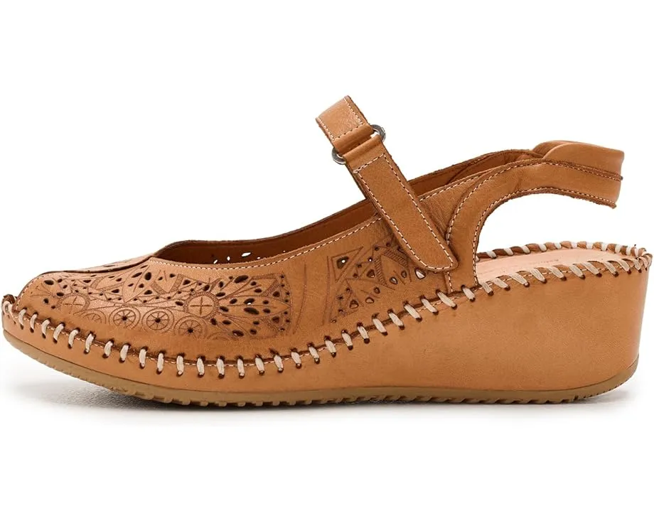 Сандалии Santonio Spring Step с лазерной перфорацией и клиновидным каблуком