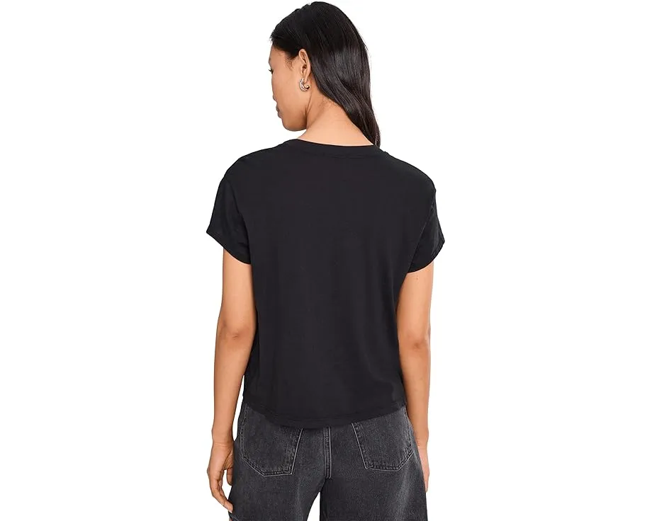 Кроп-футболка Michael Stars Grayson Cropped Crew Neck из хлопка Supima с прямым подолом
