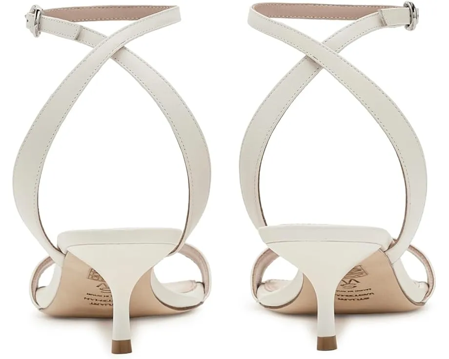 Босоножки Kellie Sandals 50 Stuart Weitzman на каблуке 5 см кремового цвета