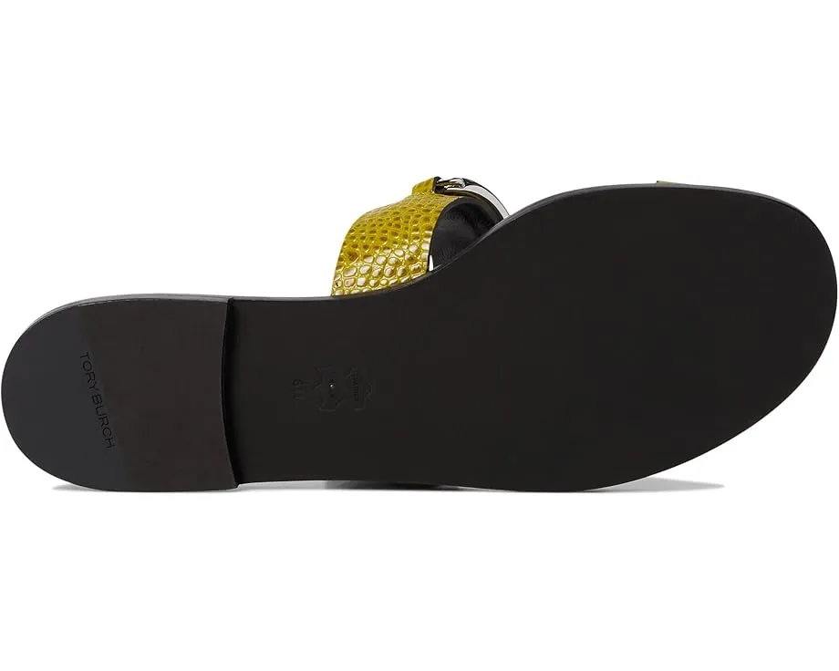 Сланцы Tory Burch Jessa Two Band с двойным ремешком и кожаной подошвой