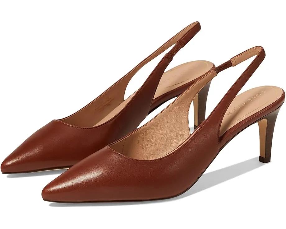 Cole Haan лодочки Vandam на каблуке 65 мм с леопардовым принтом и открытой пяткой
