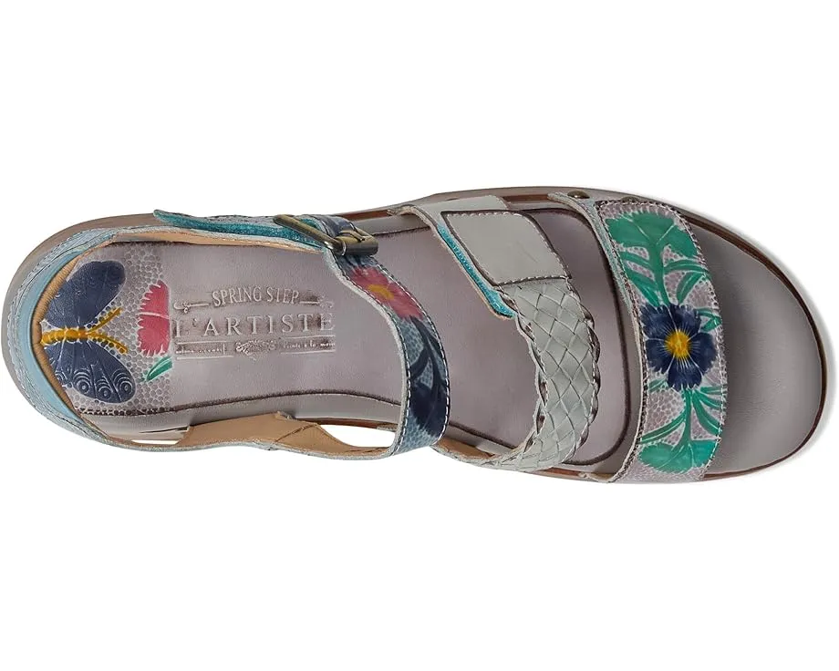 Сандалии L'Artiste by Spring Step Retropel с ручной росписью и регулируемой застежкой