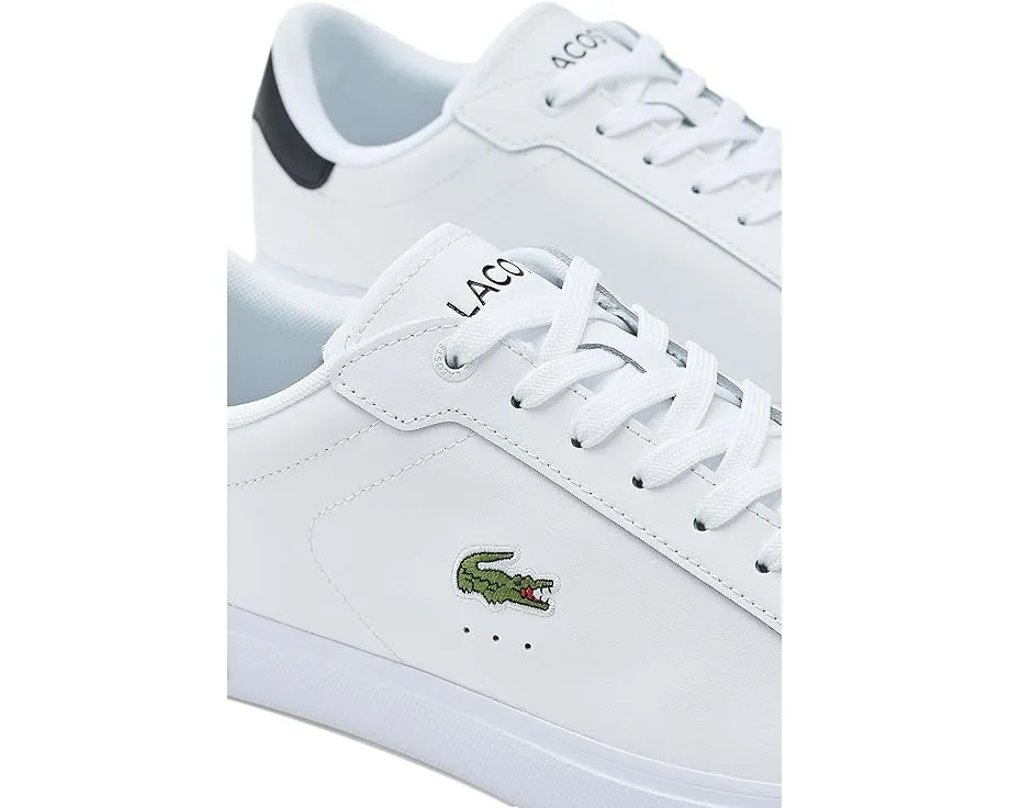 Кроссовки Lacoste Powercourt из кожи с вышитым крокодилом