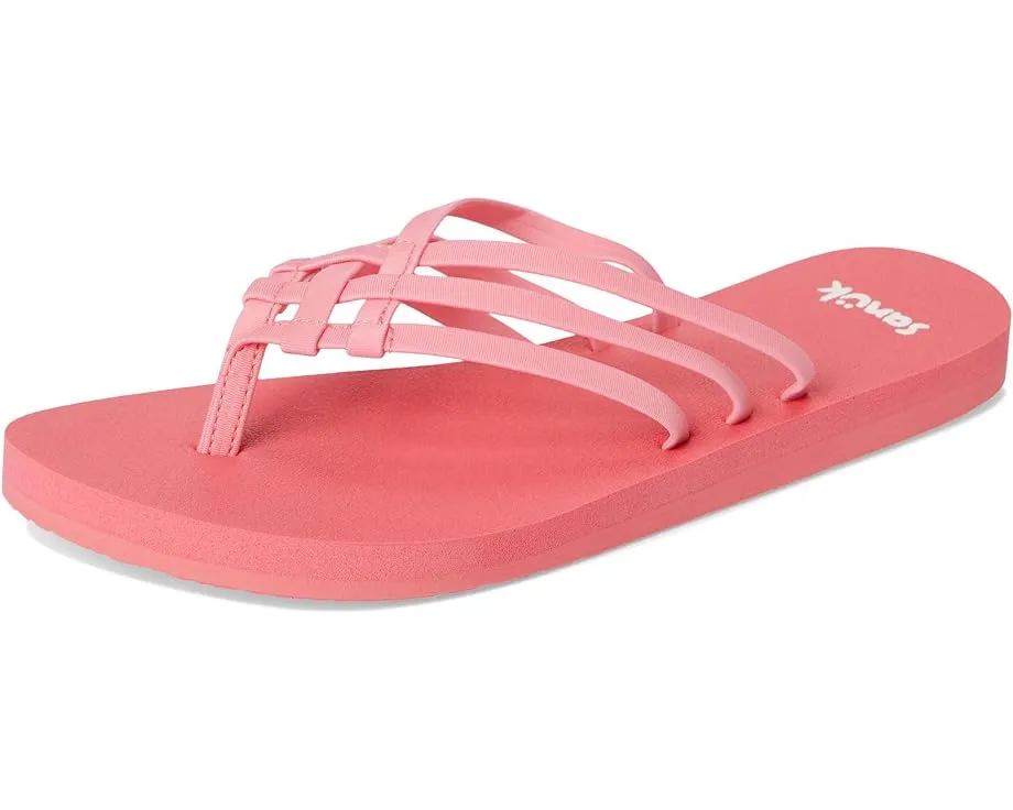 Sanuk Yoga Sandy II сланцы с несколькими ремешками и стелькой из пены с эффектом памяти