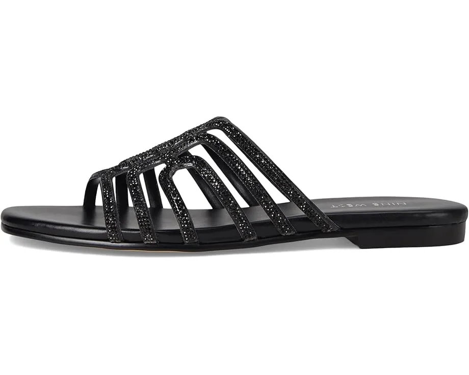 Плоские сандалии Nine West Timy с квадратным носком и украшениями