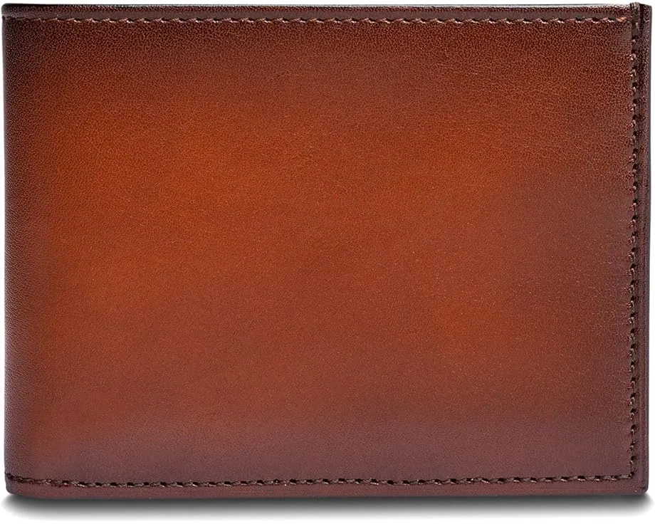 Маленький кожаный кошелек Bosca Hard Smoked с эффектом обжига и шестью отделениями