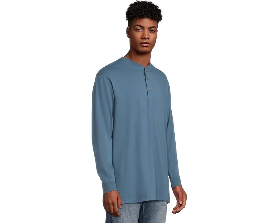 Хенли L.L.Bean Carefree Unshrinkable Tee с длинным рукавом из мягкого хлопка