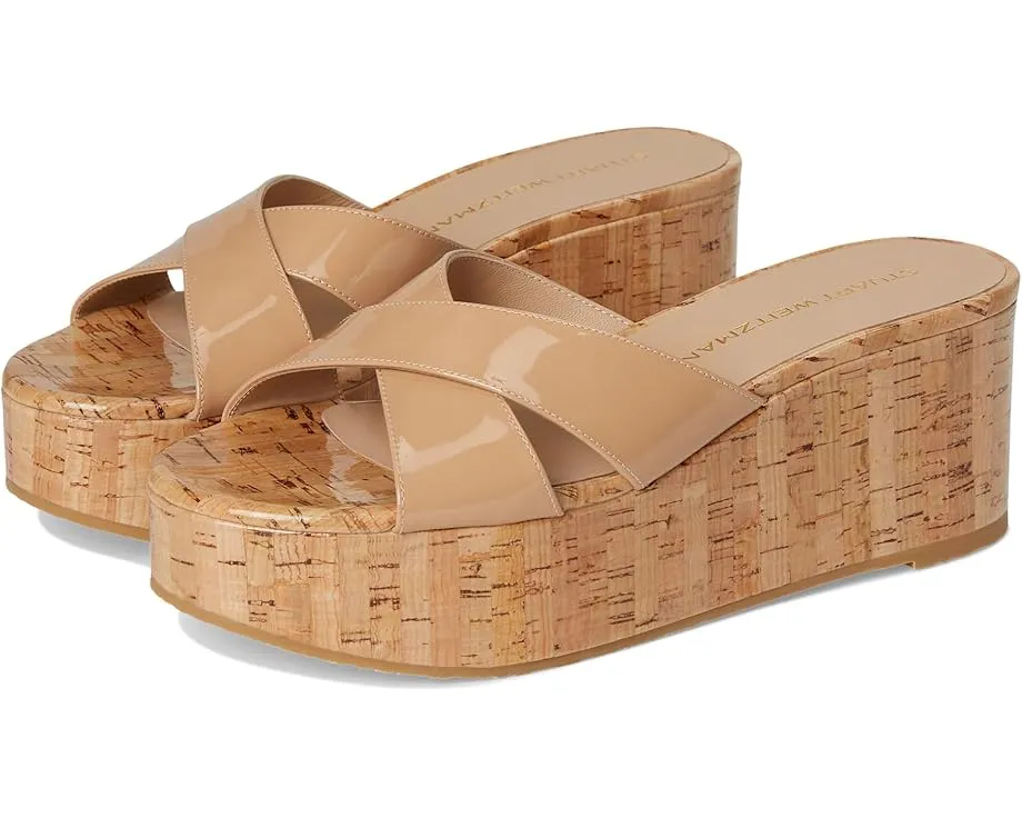 Сандалии Stuart Weitzman Dayna Wedge Slide на платформе с открытым носком