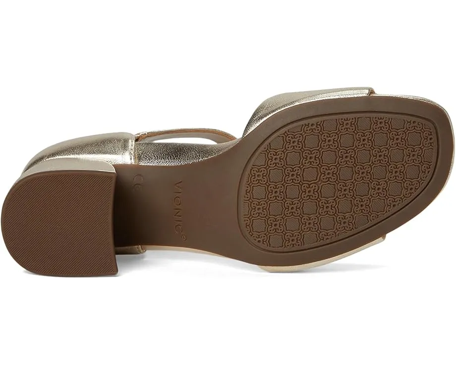 Сандалии VIONIC Chardonnay Ankle Straps на квадратном каблуке с поддержкой свода стопы