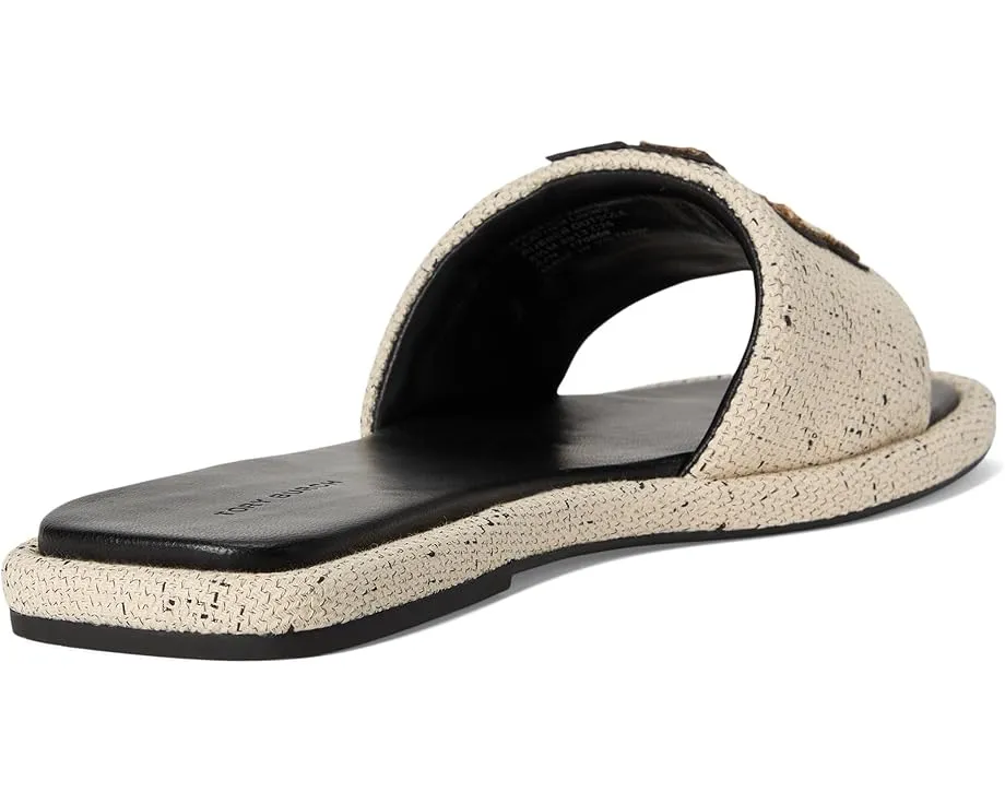 Сланцы Tory Burch Slide с логотипом Double T и открытым мысом