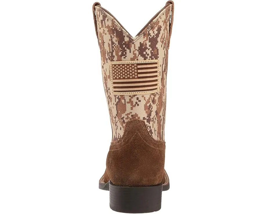 Детские ковбойские сапоги Ariat Kids Patriot Antique с камуфляжным принтом