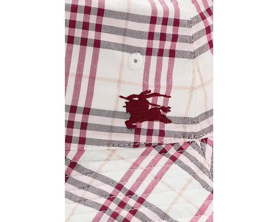 Burberry Kids ведро шляпа с клетчатым узором из хлопка