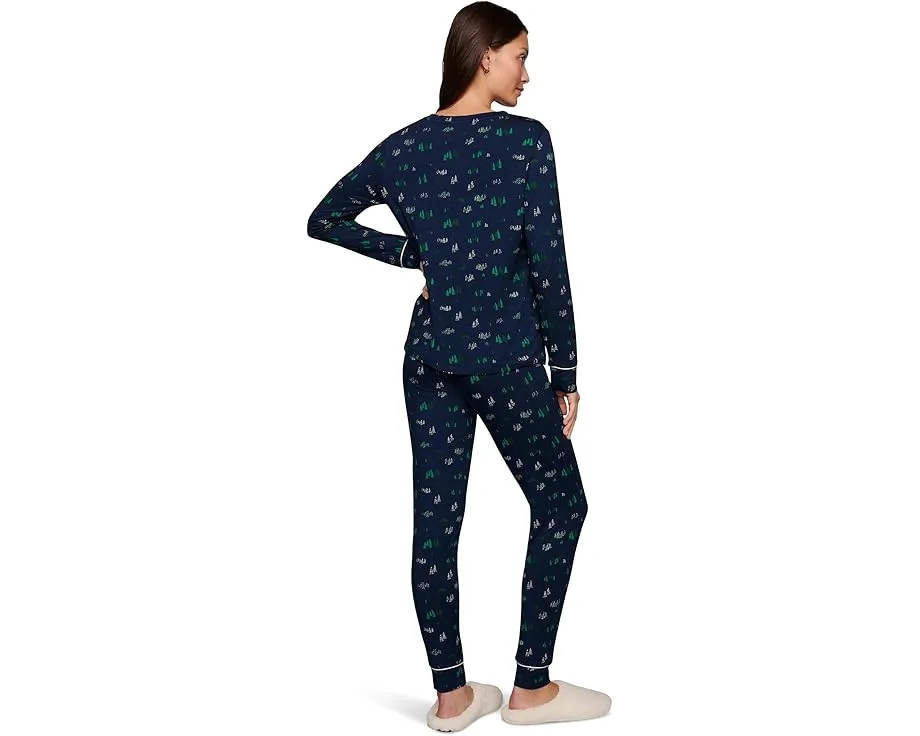 Пижамный комплект Eberjey Gisele Printed Crew из тенселя с модалом