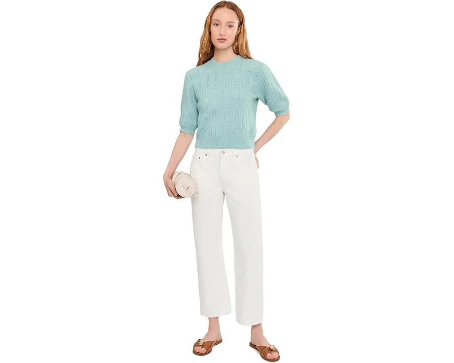 Свитер Madewell Charm Stitch Hazel Twinset Tee с короткими рукавами и вязкой