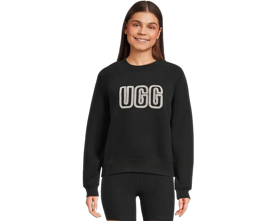 Свитшот UGG Logo Crew Neck с регланными рукавами и аппликацией
