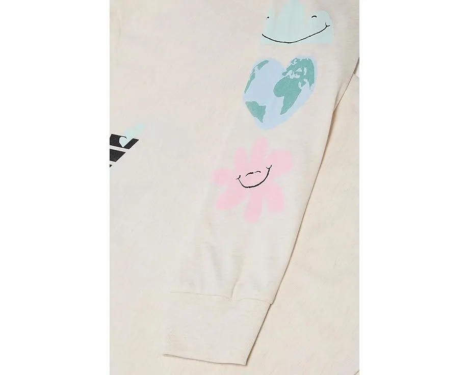 Футболка adidas Kids Regular Fit Heather с длинным рукавом и принтом