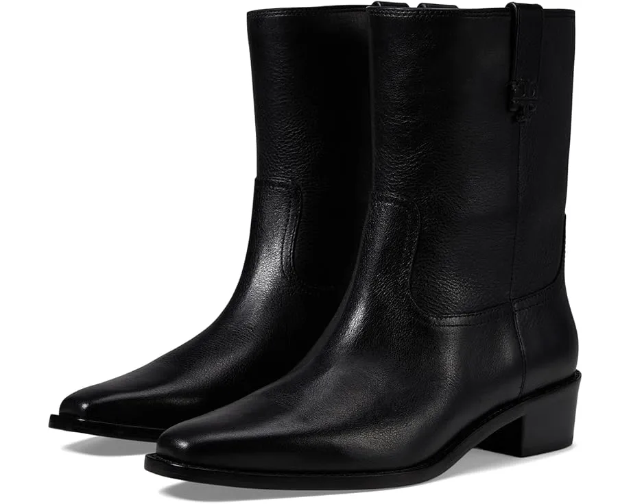 Ботинки Tory Burch City Western до щиколотки на каблуке 45 мм из кожи