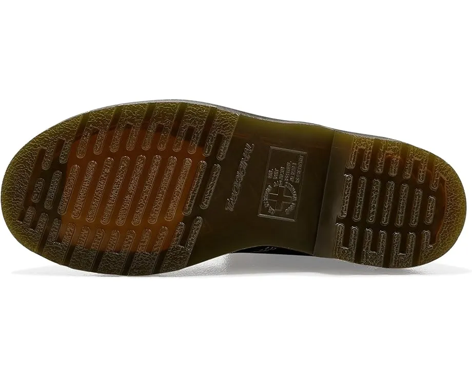 Ботинки Dr. Martens 1460 Pascal Flower с цветочным принтом и желтой строчкой