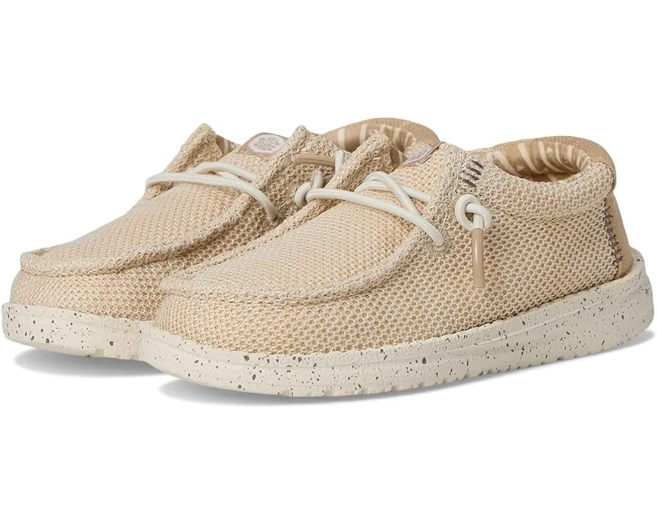 Детские слипоны Hey Dude Wally Stretch Sox с эластичными шнурками