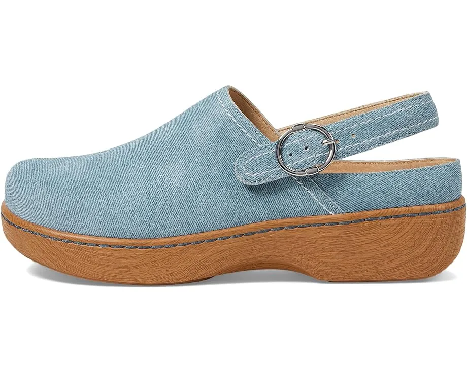 Кожаные сабо Alegria Olie с ремешком на пятке и противоскользящей подошвой