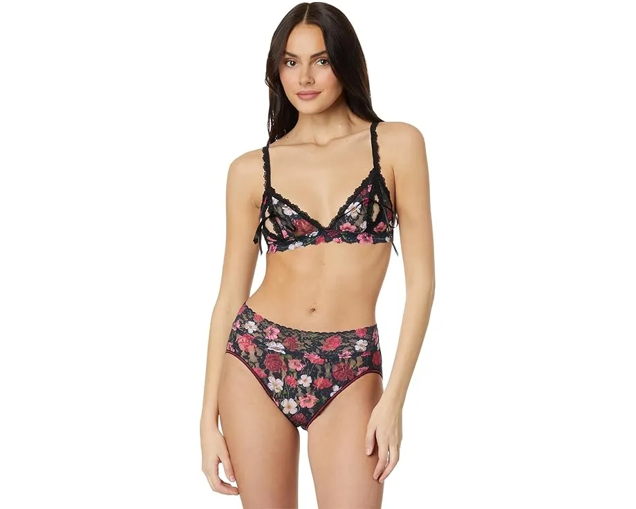 Бюстгальтер-бралетт Papillion Rose с открытой передней частью и цветочным принтом Hanky Panky