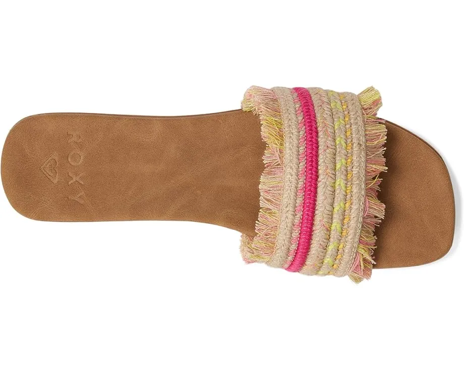 Сандалии Roxy Positano с открытым круглым носком и плоской подошвой