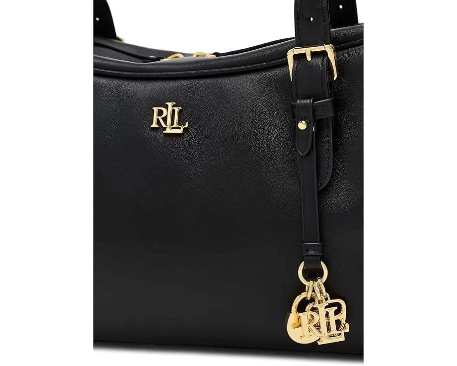 Большая сумка-сатчел Lauren Ralph Lauren из цельной кожи с молнией