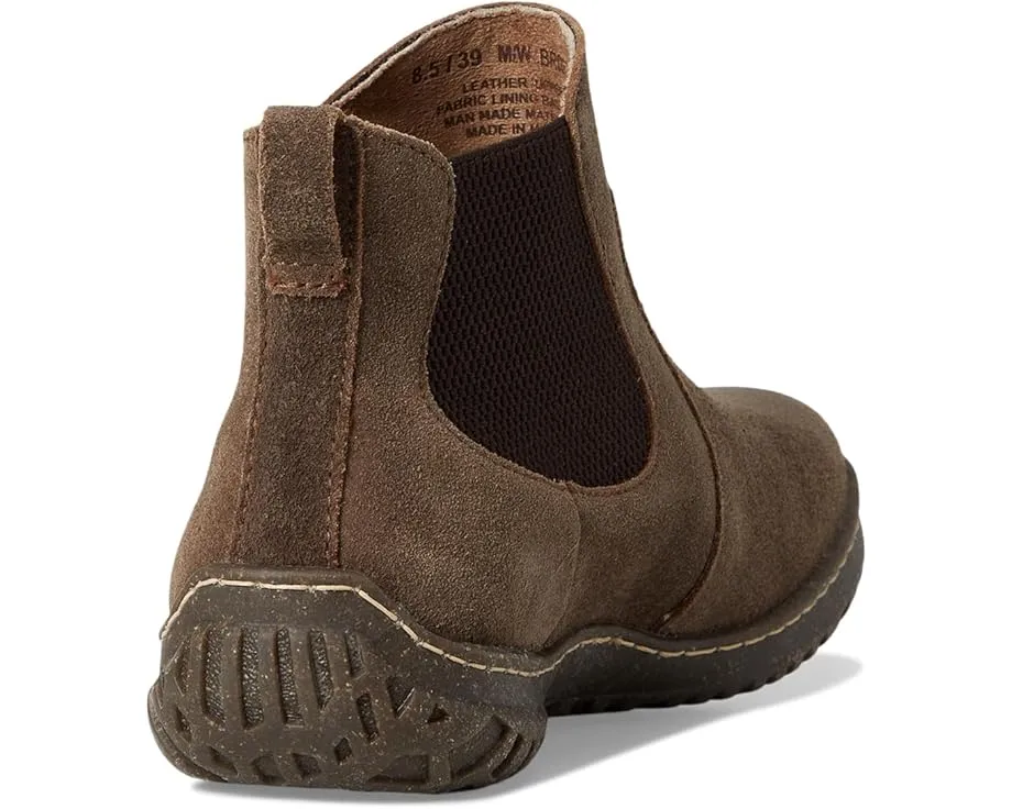 Ботинки Born Bali из состаренной замши на пробковой подошве с боковыми вставками