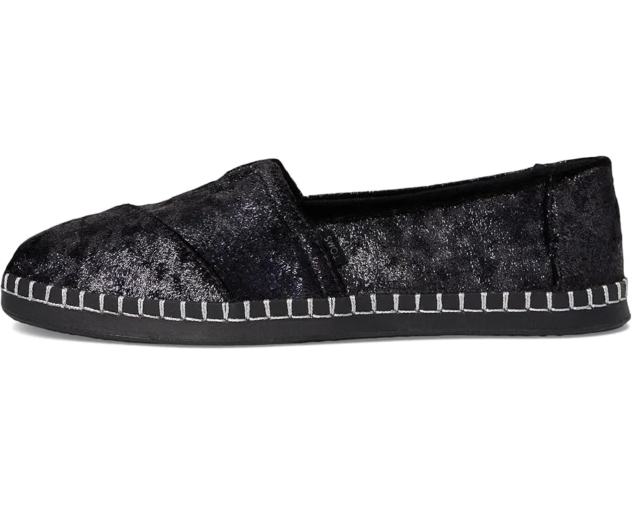 Тапочки TOMS Alpargata Leather Wrap с клетчатым верхом и искусственным мехом