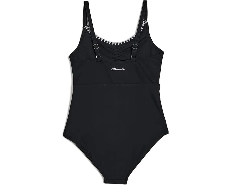 Цельный купальник с драпировкой и вырезом для детей от abercrombie kids