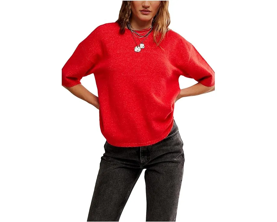 Свитшот Free People Margot с коротким рукавом и оверсайз